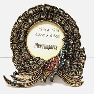 Pier 1 Imports jeweled rhinestone peacock picture frame